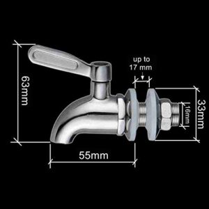 Stainless Works SSS010 Stainless Steel Beverage Dispenser Spigot (Fits 5/8 inch opening)