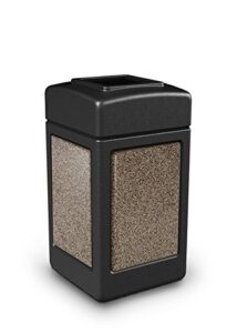 commercial zone stonetec series 42-gal panel color: black and brown, square (dcimkg284)