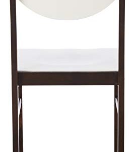 Kings Brand Furniture Dining Room Kitchen Wood Side Chair (Set of 4), Walnut/White