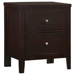 coaster furniture carlton transitional 2 drawer nightstand bedroom bedside table storage drawers cappuccino brown 202092