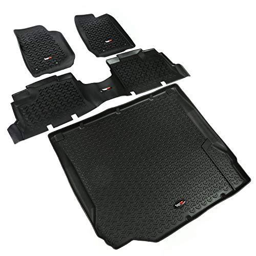 Rugged Ridge | Floor Liner, Front/Rear/Cargo | 12988.01 | Fits 2007-2010 Jeep Wrangler JKU 4-Door