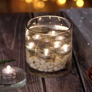 AGPTEK 24x LED Submersible Waterproof Wedding/Party/Floral Decoration Tea Vase Battery Light Candles-Warm White