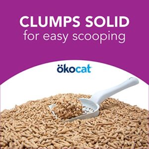 ökocat Less Mess Natural Wood Clumping Cat Litter Mini-Pellets, Great for Long-Hair Breeds, Medium, 14.8 lbs.