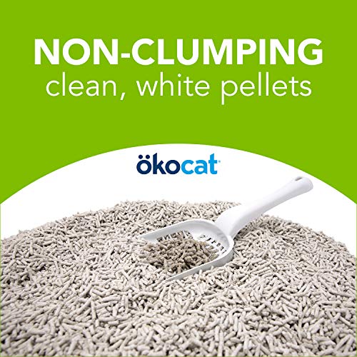 ökocat Dust-Free Natural Paper Non-Clumping Cat Litter Pellets with Odor Control, Large, 12.3 lbs