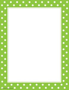 teacher created resources lime polka dot computer paper (4765)