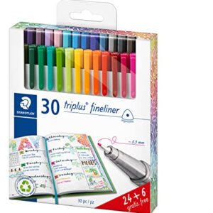 Staedtler Triplus 334 C30P Fine Liner Pens in 30 Colours