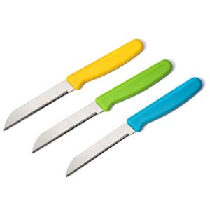 Alfi All-Purpose Knives Aerospace Precision Pointed Tip - Home And Kitchen Supplies - Serrated Steak Knives Set | Made in USA (Multi-Color, 12 pack)