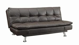 coaster home furnishings dilleston sofa bed in futon style brown