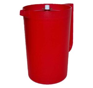 tupperware pitcher classic push-button style 1 gallon red