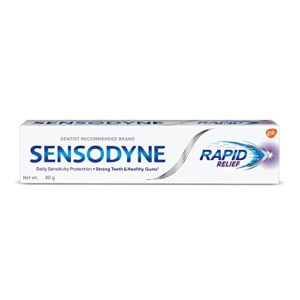 sensodyne sensitive toothpaste rapid relief - 80 gm pack of 2