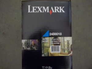 lexmark 24b6018 xs795 xs798 toner cartridge (cyan) in retail packaging