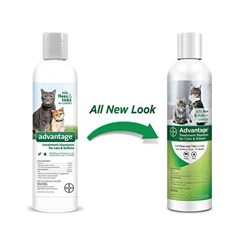 Advantage Flea and Tick Treatment Shampoo for Cats and Kittens, 8 oz