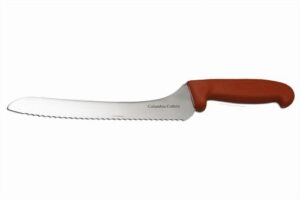 columbia cutlery red offset bread knife -"sandwich knife" - 9" blade