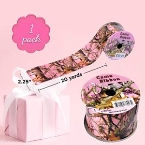 Military Hunting High Definition Pink Camo Poly Ribbon (2.25" x 20 yd. Roll) Next Camo Party Collection by Havercamp