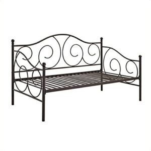 dhp victoria daybed, full size metal frame, multi-functional furniture, bronze