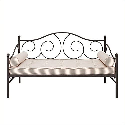 DHP Victoria Daybed, Full Size Metal Frame, Multi-functional Furniture, Bronze