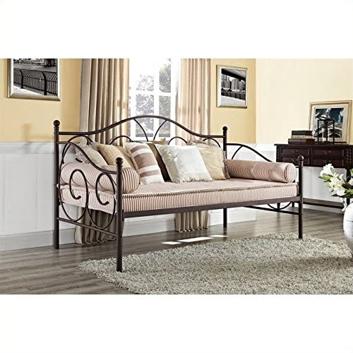 DHP Victoria Daybed, Full Size Metal Frame, Multi-functional Furniture, Bronze