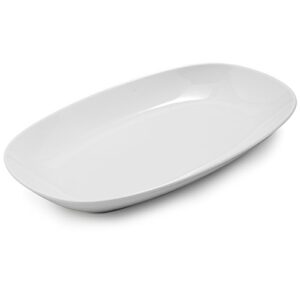 sur la table coupe porcelain serve platter, medium, white
