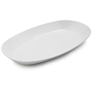 sur la table coupe porcelain serve platter, large, white