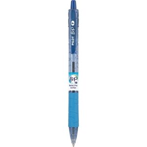 Pilot® B2P "Bottle To Pen" Retractable Ballpoint Pens, Fine Point, 0.7 mm, 86% Recycled, Transparent Blue Barrel, Blue Ink, Pack Of 12