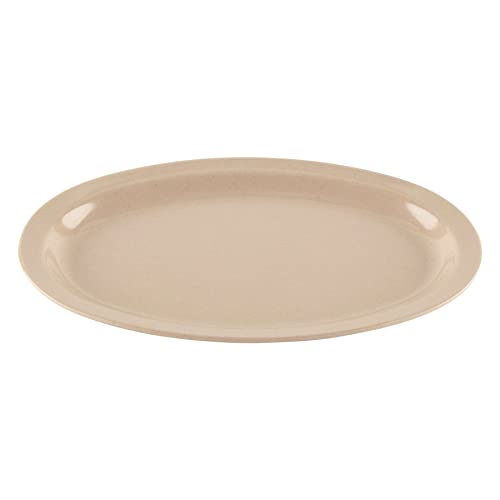 G.E.T. OP-612-S Melamine Oval Serving Platter, 11.75" x 8.25", Sandstone (Set of 12)