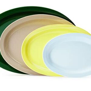 G.E.T. OP-612-S Melamine Oval Serving Platter, 11.75" x 8.25", Sandstone (Set of 12)