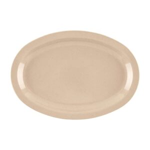 G.E.T. OP-612-S Melamine Oval Serving Platter, 11.75" x 8.25", Sandstone (Set of 12)