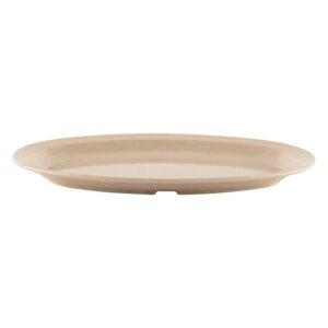 G.E.T. OP-612-S Melamine Oval Serving Platter, 11.75" x 8.25", Sandstone (Set of 12)