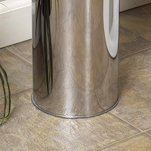 Zenna Home 7666ST, Toilet Paper Canister, Chrome, Stainless Steel, Size: Pack of 1