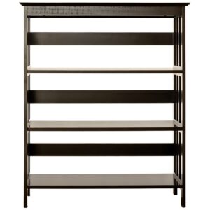 Legacy Decor 3 Tier Wooden Bookshelf Bookcase Shelves Espresso Finish 36" High