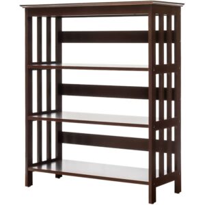 Legacy Decor 3 Tier Wooden Bookshelf Bookcase Shelves Espresso Finish 36" High