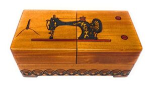 traditional handmade polish wooden sewing keepsake box