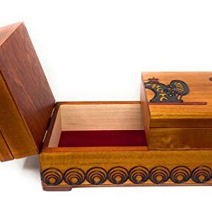 Traditional Handmade Polish Wooden Sewing Keepsake Box