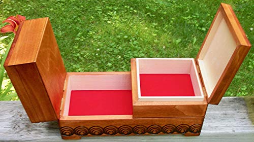 Traditional Handmade Polish Wooden Sewing Keepsake Box