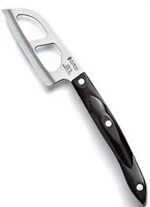 cutco model 3764 santoku cheese knife with high carbon stainless 3.75" double-d serrated edge blade and 5" classic dark brown handle (often called "black") in factory-sealed plastic bag.