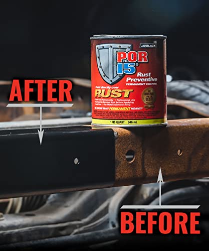 POR-15 Six Pack Rust Preventive Coating, Stop Rust and Corrosion Permanently, Anti-rust Protective Barrier, 4 Fluid Ounces, Gloss Black, Pack of 6