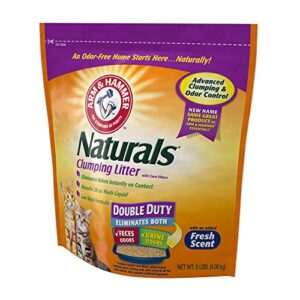 Arm & Hammer Naturals Clumping Litter, Double Duty Litter w/ Corn Fibers, 9lb