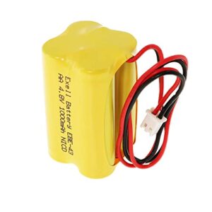 4.8V 1000mAh Emergency Lighting/Exit Sign Battery Fits and Replaces Daybright BL93NC487 E-conolight E-XP2RBW Emergi-lite BL93NC487 Emerlight BL93NC487 Interstate ANIC1117 Unitech Systems D-AA500