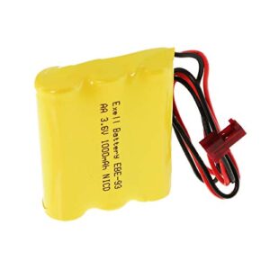 3.6v 1000mah emergency/exit lighting battery fits and replaces cooper industries lpx70rwh, anic0553, jiangmen battery 026-148, max power electonics 026-148, navilite nnyxsb anic0553 41b020ad13301