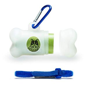 Pogi's Dog Poop Bag Dispenser with Metal Carabiner Clip - Includes 1 Dog Poop Bag Holder for Leashes & 15 Scented Poop Bags for Dogs