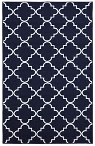 mohawk home soho fancy trellis navy geometric (5' x 7') area rug