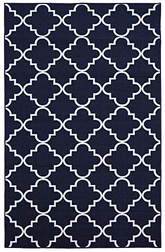 Mohawk Home Soho Fancy Trellis Navy Geometric (5' X 7') Area Rug