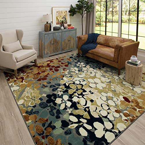 Mohawk Home Floral Radiance Area Rug, Grey (5' x 7')