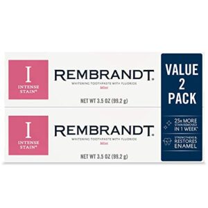 rembrandt intense stain toothpaste, mint, 3.5 oz (pack of 2)