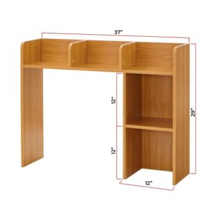 DormCo Classic Desk Bookshelf - Beech Color