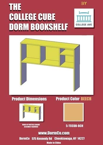 DormCo The College Cube - Desk Bookshelf - Beech Color