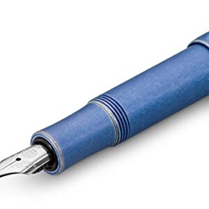 Kaweco AL SPORT Fountain Pen Stonewashed Blue I Premium Fountain Pen for Ink Cartridges I Exclusive Fountain Pen 13 cm I Nib: M (Medium)