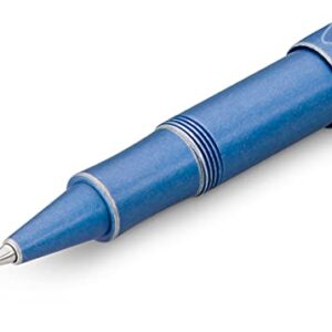 Kaweco AL SPORT Gel/Ballpoint Pen Stonewash Blue I Pen Including 0.7 mm Rollerball Pen Refill in Classic Design with Ceramic Ball I Premium Aluminium Gel Roller 13 cm