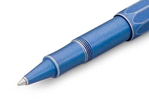 Kaweco AL SPORT Gel/Ballpoint Pen Stonewash Blue I Pen Including 0.7 mm Rollerball Pen Refill in Classic Design with Ceramic Ball I Premium Aluminium Gel Roller 13 cm