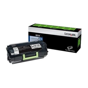 lexmark 52d1x00 (521x) extra high-yield toner, black - in retail packaging